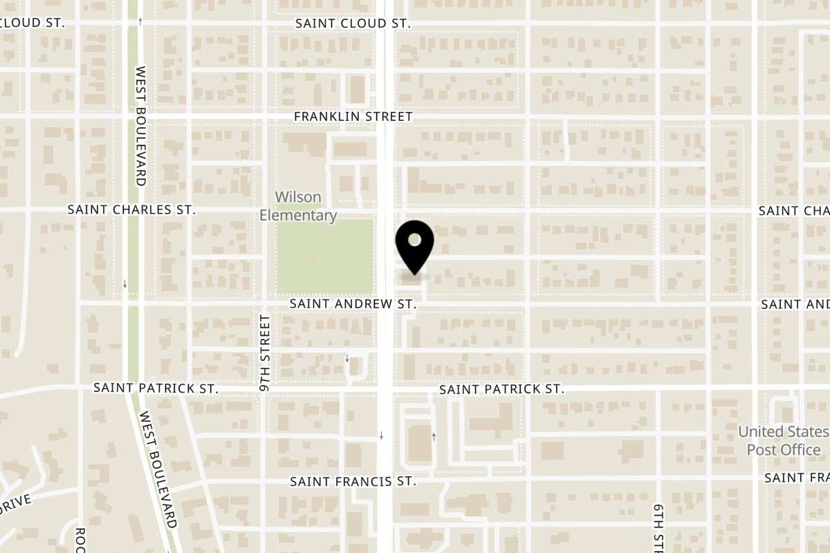Map showing the location of Himalayan Kitchen on 1720 Mount Rushmore Rd in Rapid City
